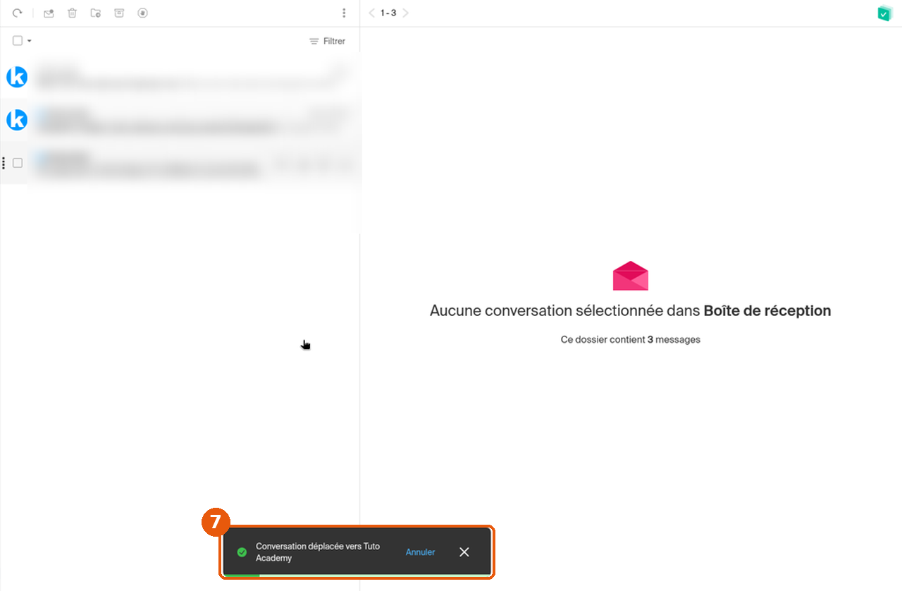 Notification Conversation déplacée vers Tuto Academy