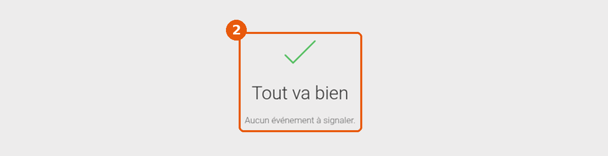 Page infomaniakstatus.com avec le message Tout va bien et Aucun événement à signaler encadré