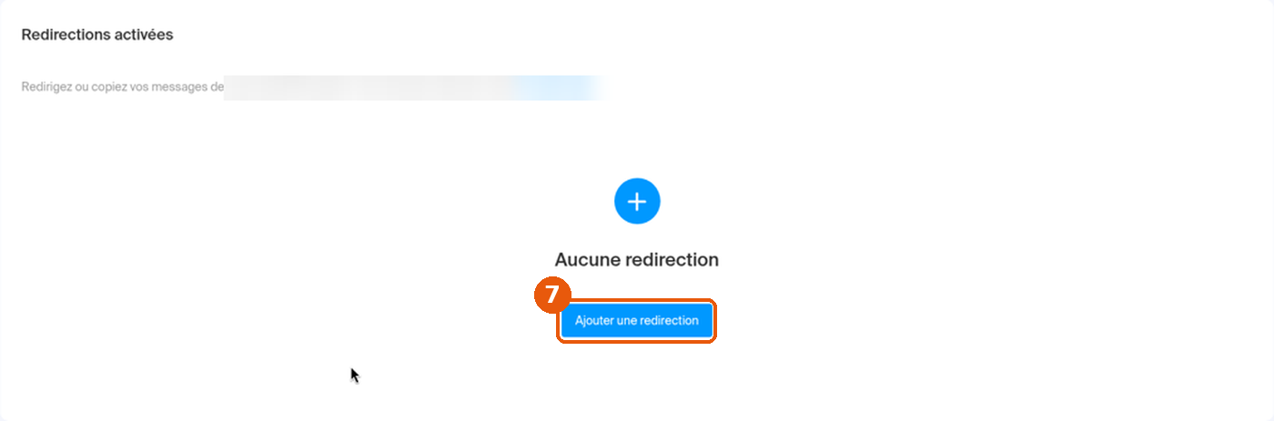 Onglet Redirections du Manager avec le bouton Ajouter une redirection encadré