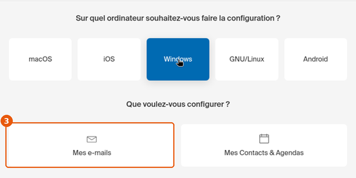 Tuile Mes e-mails encadrée